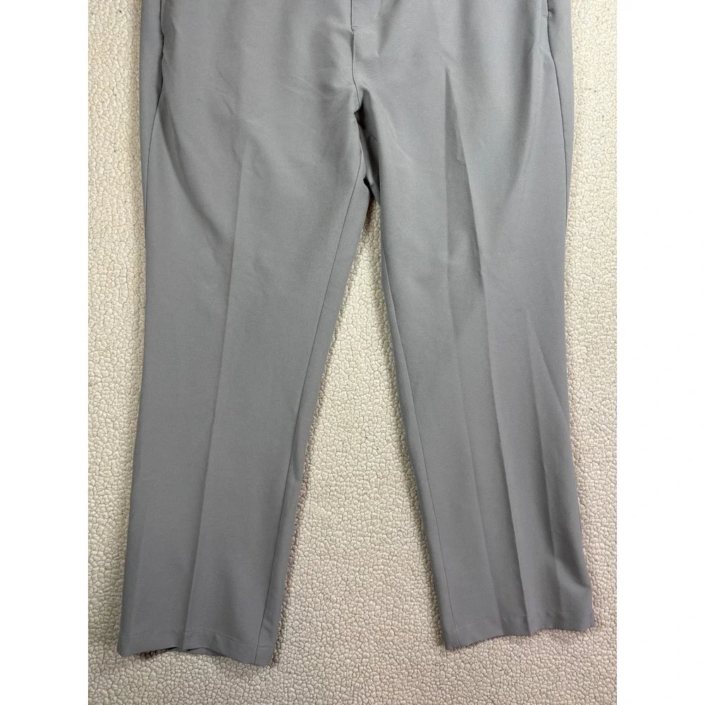Adidas Ultimate Golf Pants Mens 38x30 Grey Flat Front Stretch BC1606 Trousers